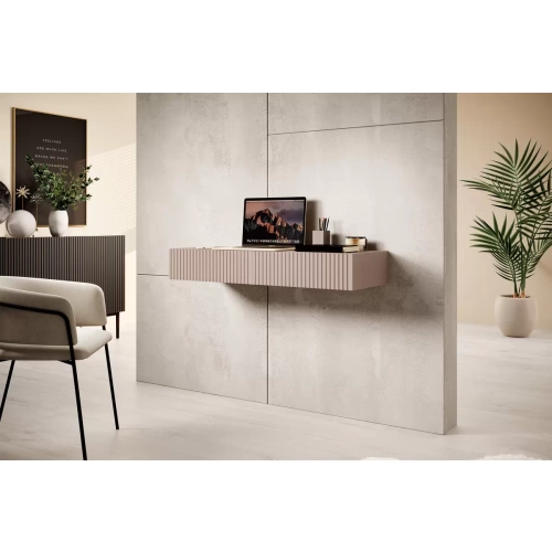 Wisząca konsola / toaletka Nicole 100 cm z szufladami - antyczny róż - Limitowana oferta